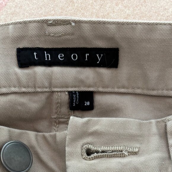 Theory Pants Womens Size 28 Khaki Twill Jeans Pants - Picture 10 of 13
